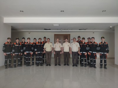 Курс "Работа с аппаратами сжатого воздуха", организованный для спасателей Бакинского Регионального Центра, Завершился