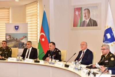 Начальник и курсанты Академии МЧС приняли участие в конференции, организованной ко Дню Победы в Полицейской Академии МВД Азербайджана.